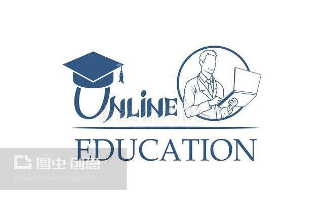 在线教育。网络和移动服务的概念图标。Online education. Concept icons for web and mobile services.